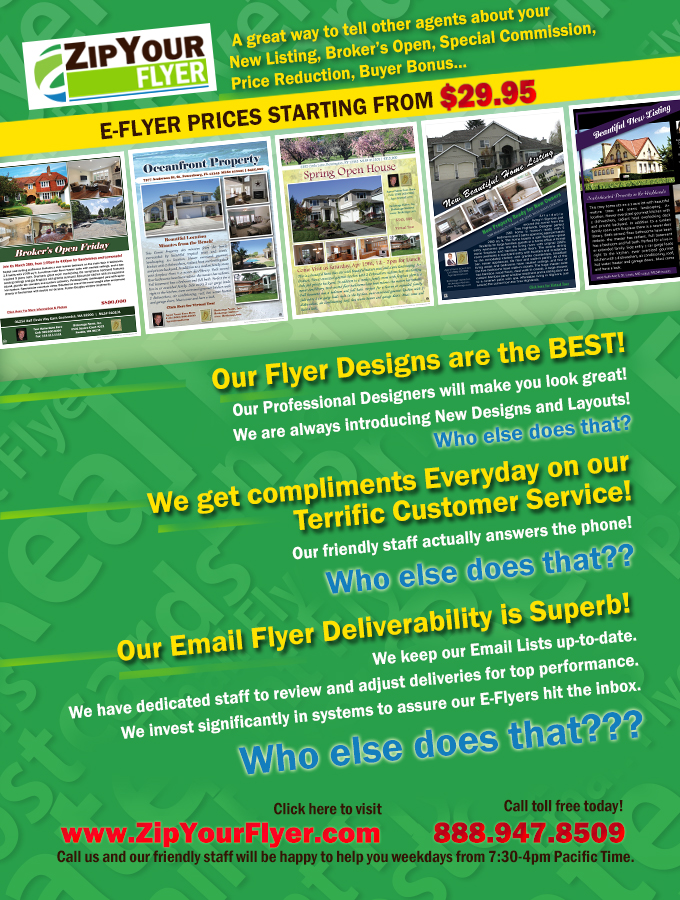 Real Estate Email Flyers, Print Flyers &  Postcards